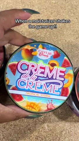 A post by @iamstormisteele on TikTok caption: We dropping in 15 mins!!! #cremedelacreme #gatekeep #canvasbeautybrand 