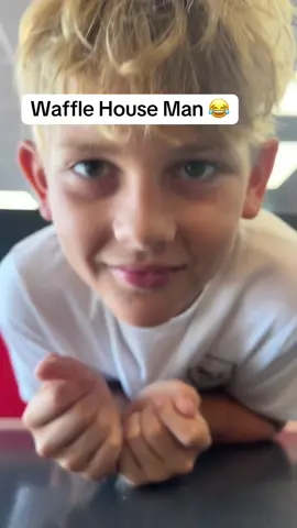 A post by @wrenandemmesworld on TikTok caption: He don’t want to be spoiled 😂 #wrendavid #wafflehouse #louisianaboys #lunch #waffles #fyp #foryou #eat #momlife #spoiled 