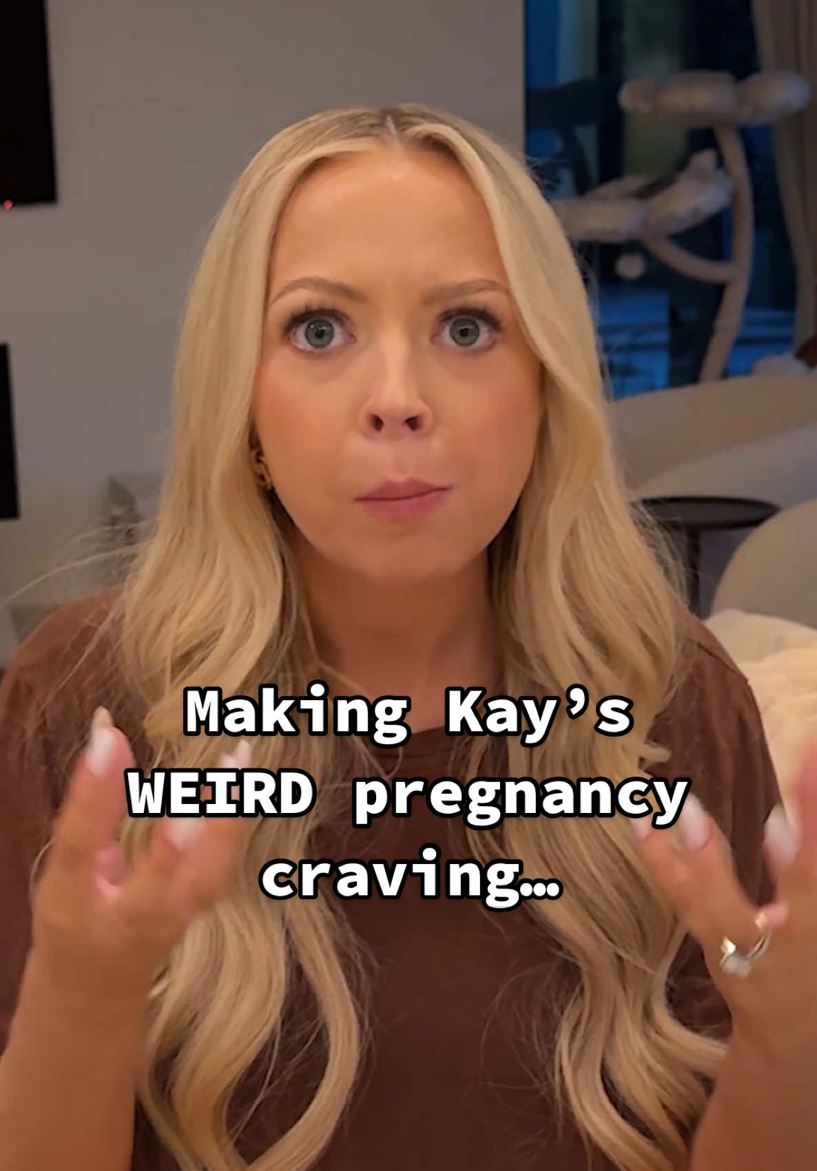 A post by @kayandtayofficial on TikTok caption: Ok that one was WEIRD! 😂🤨 backstory ::: Kay hasn’t been having as many cravings this pregnancy as last so when she came up telling me that she was finally having a craving I got so excited. She described it to me, and though it sounded weird, I went to get the stuff to make it! When I finally got it ready, kay was super excited to try. It actually looked pretty good! She gave it a try and she loved it! It’s spicy, sweet, and salty, and I think Kay is on to something! 😂 I love when she gets her cravings, and I can’t wait to make another for her soon! #kayandtayofficial #couples #relationships #pregnant #postpartum 