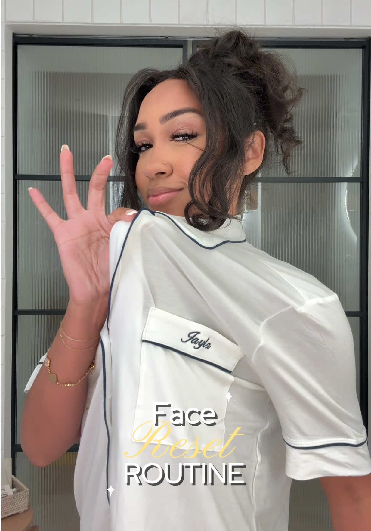 A post by @jaylabrenae5 on TikTok caption: Loveeee is what I feel when I use @LOCCITANE ✨ use code JAYLA10 on their website! #nightroutine #SkinCare #getunready #gurwm #skinroutine 