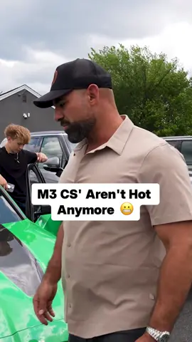 A post by @georgejsaliba on TikTok caption: The BMW M3 CS isn't even hot anymore, guys. Here's what I mean. #carenthusiast #bmw #m3 #custombuild #carculture #fy #fyp 