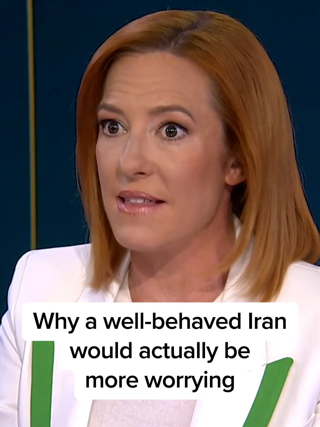 A post by @jenpsaki on TikTok caption: The reason the focus of discussion about the U.S. bombing of Iranian nuclear facilities has shifted from Donald Trump's preferred narrative about the military operation to the whereabouts of the enriched uranium, is the concern that the lesson Iran has drawn from the attack is that their only option is to develop a nuclear weapon in secret. Rep. Jim Himes, ranking member of the House Intelligence Committee, talks with Jen Psaki about why this is a concern. Watch more clips of The Briefing with Jen Psaki on YouTube at MSNBC.com/Psaki #fyp #news #politics #iran @msnbc