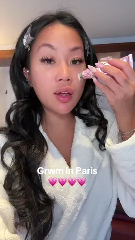 A post by @lauren.luo on TikTok caption: We’re in Paris 🩷🩷🩷🩷 #grwm #makeup #fyp