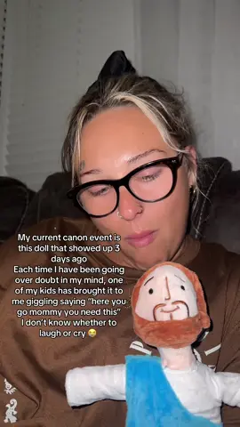 A post by @macynicolewalker on TikTok caption: One thing I know for sure is He ain’t letting me forget Him this time.. I honestly forgot I requested this doll… just scrolling one night I thought it would be cute to give Gracie to sleep with.. I guess He showed up when he felt like it 😊 #jesusdoll #prayerjourney 