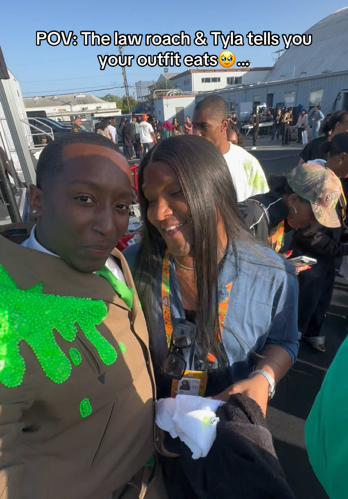 A post by @markellwashington1 on TikTok caption: I can’t believe THEEE @Luxury Law & THEEE beautiful @TYLA loved my out fit that my girl@Haleyjoweinberg ate down on !!! My damn was completely made 