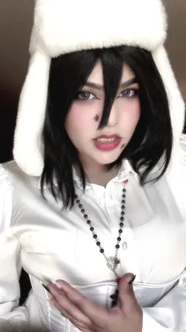 A post by @lilacbroccolib on TikTok caption: RUTHLESSNESS IS MERCY 🗣️🗣️ #bsd #bungoustraydogs #bsdcosplay #bungoustraydogscosplay #fyodordostoyevsky #fyodorcosplay 