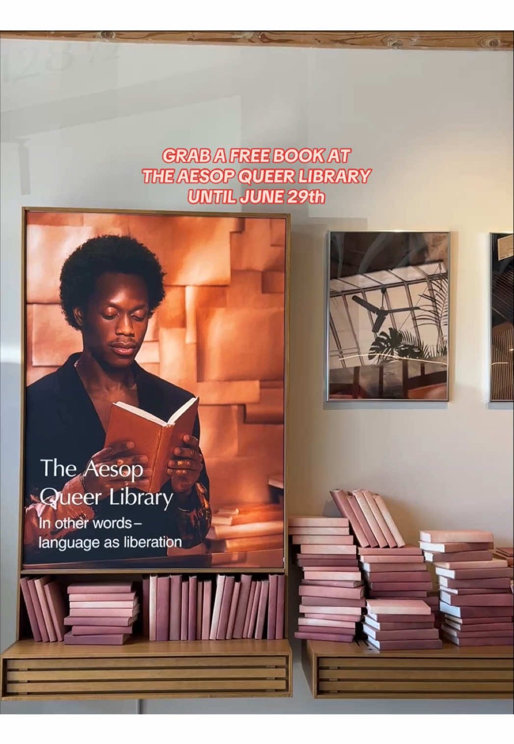 A post by @lomargslist on TikTok caption: Head over to @Aesop on Larchmont to explore books by Queer authors. #BookTok #bookish #thingstodoinla #bookevent #aesop #queerauthor 