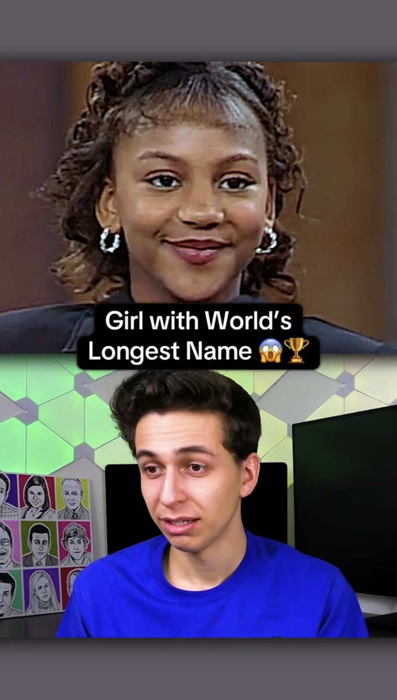 A post by @gabe on TikTok caption: Girl with Longest Name in the World 😱💬