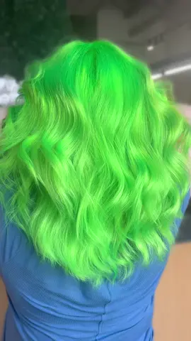 A post by @theresavandamstylist on TikTok caption: Let’s do some color shifting💚 #foryoupage #fyp #hairtok #hairstylist #summer #haircolor #brighthair #neon #hairdresser 