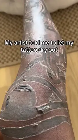 A post by @scm_ink on TikTok caption: Easily my favorite aftercare product  #fyp #foryoupage #tattooartist #tatted #tattoos #tattooideas #viral #tattoo #legtattoo 