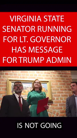 A post by @jolly_good_ginger on TikTok caption: Had a chance to sit down with VA State Senator Ghazala Hashmi who is running to become the first Muslim Lt Governor of my state and unseat the radical Republican leadership there now. Her message is clear - we won’t be intimidated by Trump.