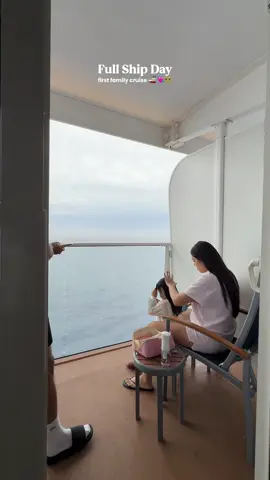 A post by @gracielavx on TikTok caption: you guys we could literally feel the ship rocking side to side LOL  + we the spent day swimming, eating and doing as many activities as we could!!!!👙🛼🌊🍦🦀🌅 #cruise #familycruise #royalpartner #familyvacation 