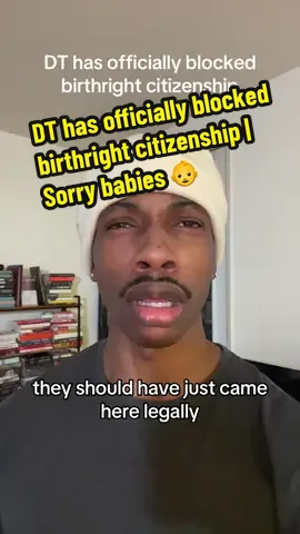 A post by @advicefromlouisreloaded on TikTok caption: DT has officially blocked  birthright citizenship #advicefromlouis #satire #kamala #biden #kamalharris 