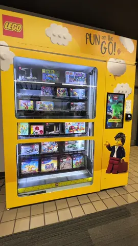 A post by @brenttelevision on TikTok caption: Lego Vending Machine! #fyp 