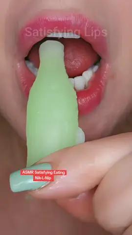 A post by @satisfying..x..lips on TikTok caption: ASMR Satisfying Eating Nik-L-Nip #asmr #eatingsounds #satisfyinglips 