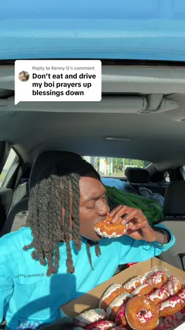 A post by @iluvceomomotion on TikTok caption: Replying to @Kenny G we not crashing🙅🏿😭🙏🏿 #food #eating #mukbang #mukbangeatingshow #foodtiktok #donuts #tornados #goodmorning #hungry #breakfast #travel #nomad #omw #moving #tired #fatigue #godbless #fyp 