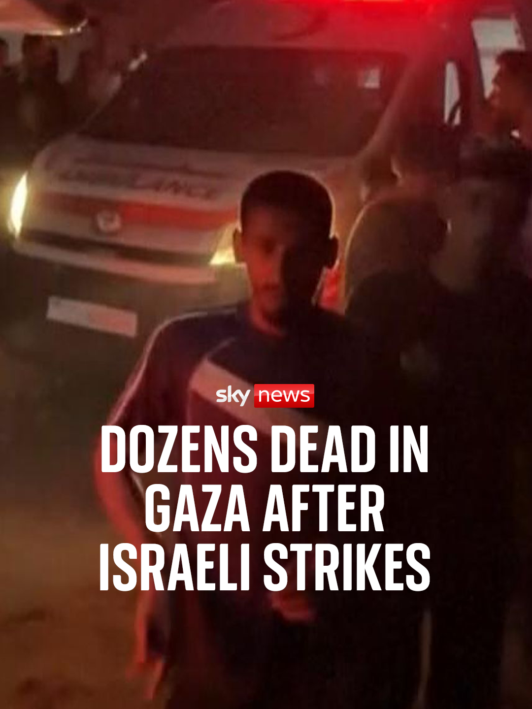 A post by @skynews on TikTok caption: Palestinian health officials said over 40 people have been killed by Israeli strikes across Gaza. The strikes come as US President Donald Trump said there could be a ceasefire agreement within the next week. #SkyNews #Palestine #Gaza