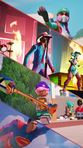 A post by @fortnite on TikTok caption: This Crew lineup is looking pretty...super 🤯 Sorry had to do it