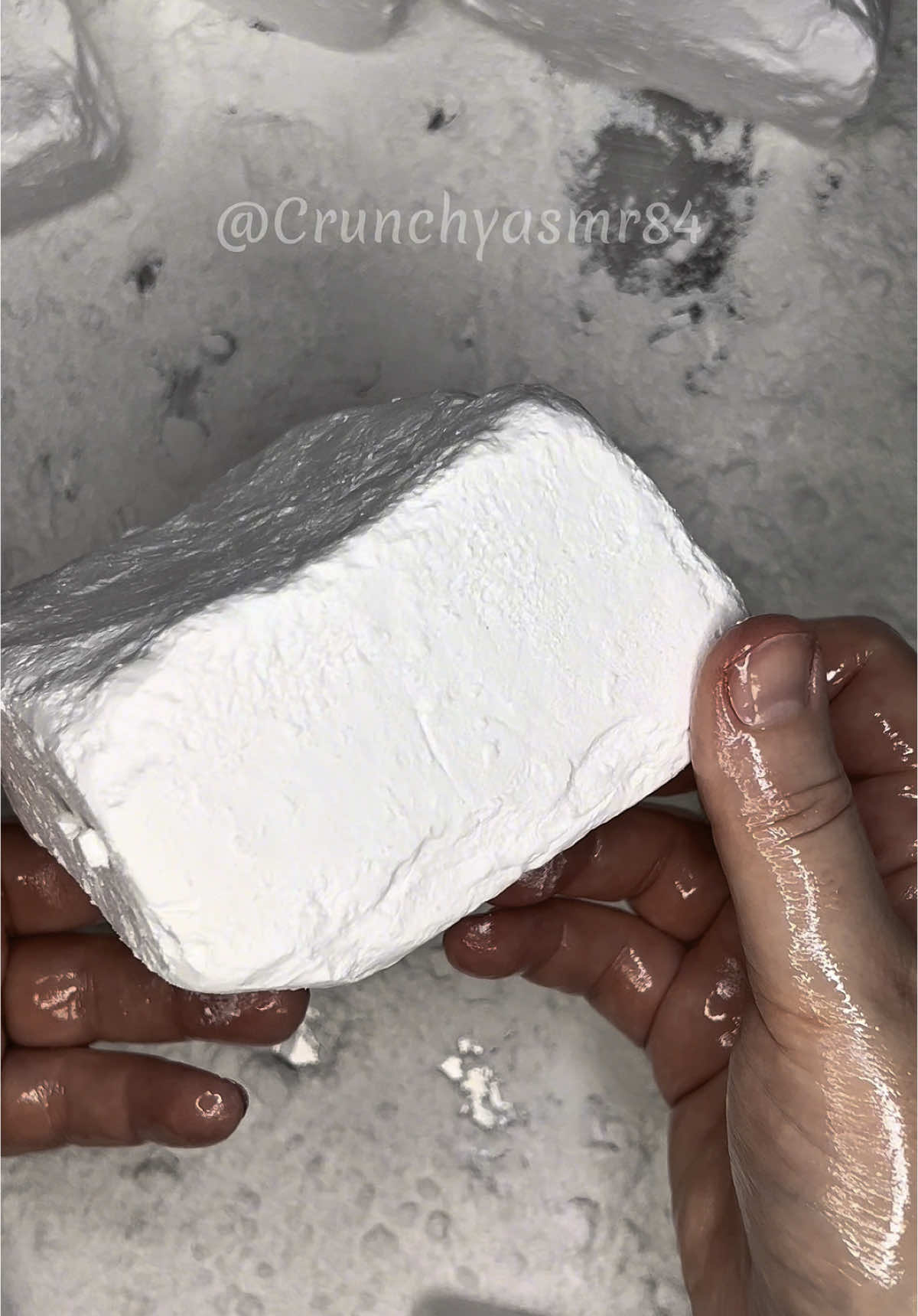 A post by @crunchyasmr84 on TikTok caption: Jumbo Chalk Chunks #chalkart #asmr #crunchyasmr84 
