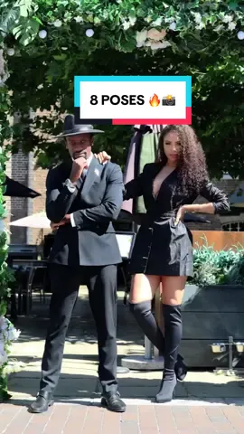 A post by @mr.dasante on TikTok caption: 8 Poses 🔥📸 #coupleposes #couplephotoshoot #posingtips #poses #fashion #style 