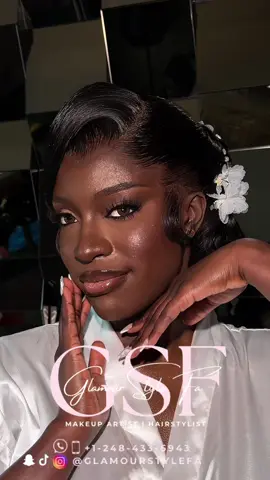 A post by @glamourstylefa on TikTok caption: Wedding day with @Magette_D #fyp #pourtoi #sengaltiktoker🇸🇳 #sengaltiktok #221 #dakarbuzz #muasenegal #senegalcoiffure #senegalmakeup 
