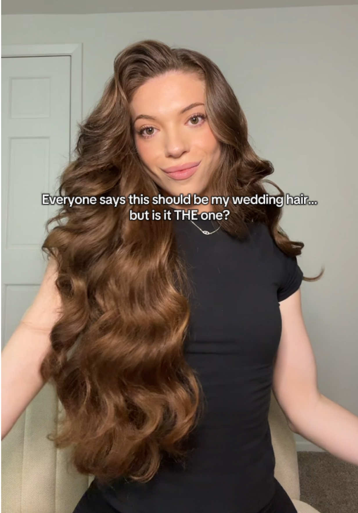 A post by @danielleathena on TikTok caption: Less than 2 months to decide😭 folllow to see what I finally pick 🫶 #hairtok #hair #hairstyle #hairinspo #hairideas #hairtutorial #easyhairstyles #summerhair #hairstyles #weddinghair #bridalhair 
