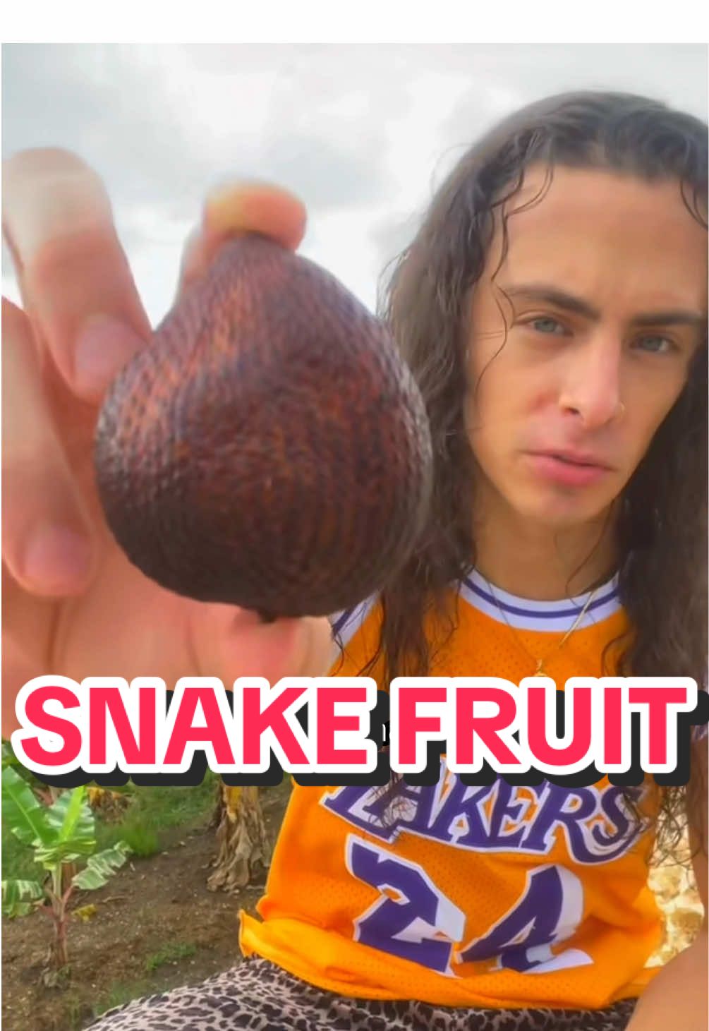 A post by @cainkerner on TikTok caption: @miamifruit sent me a Snake Fruit aka Salak! #snakefruit #salak It’s one of the tastiest fruits EVER! #fruit 