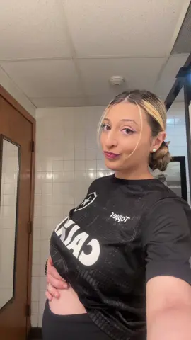 A post by @nessaxo9 on TikTok caption: I'm obsessed with my little bump almost in 3rd trimester !!! 