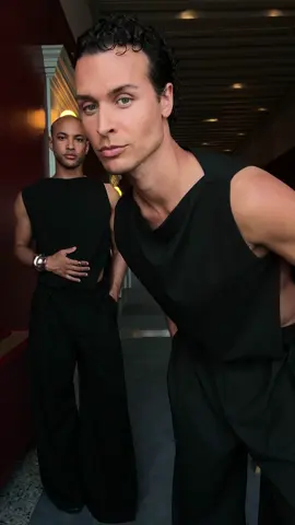 A post by @theoandremy on TikTok caption: Quick outfit check before dinner, rate our look/10 #ootd #matchingoutfits #fashion #theoandremy 