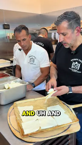 A post by @krispypizza_ on TikTok caption: Uncle Vinny and Uncle Tony make a GRANDMA PIZZA - The Sicilian Ben stiller and Arron Rodgers 🍕💯