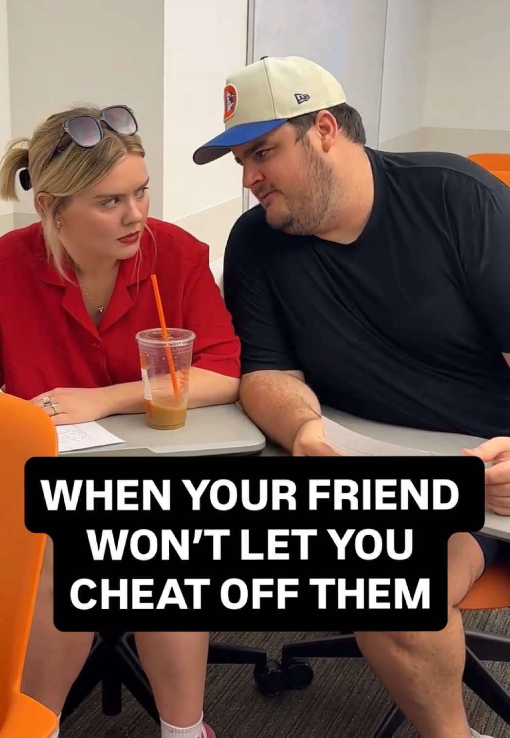 A post by @collegelifeshorts on TikTok caption: you gotta do what you gotta do @Pete Flack #collegelife #exam #cheat #cheatday 