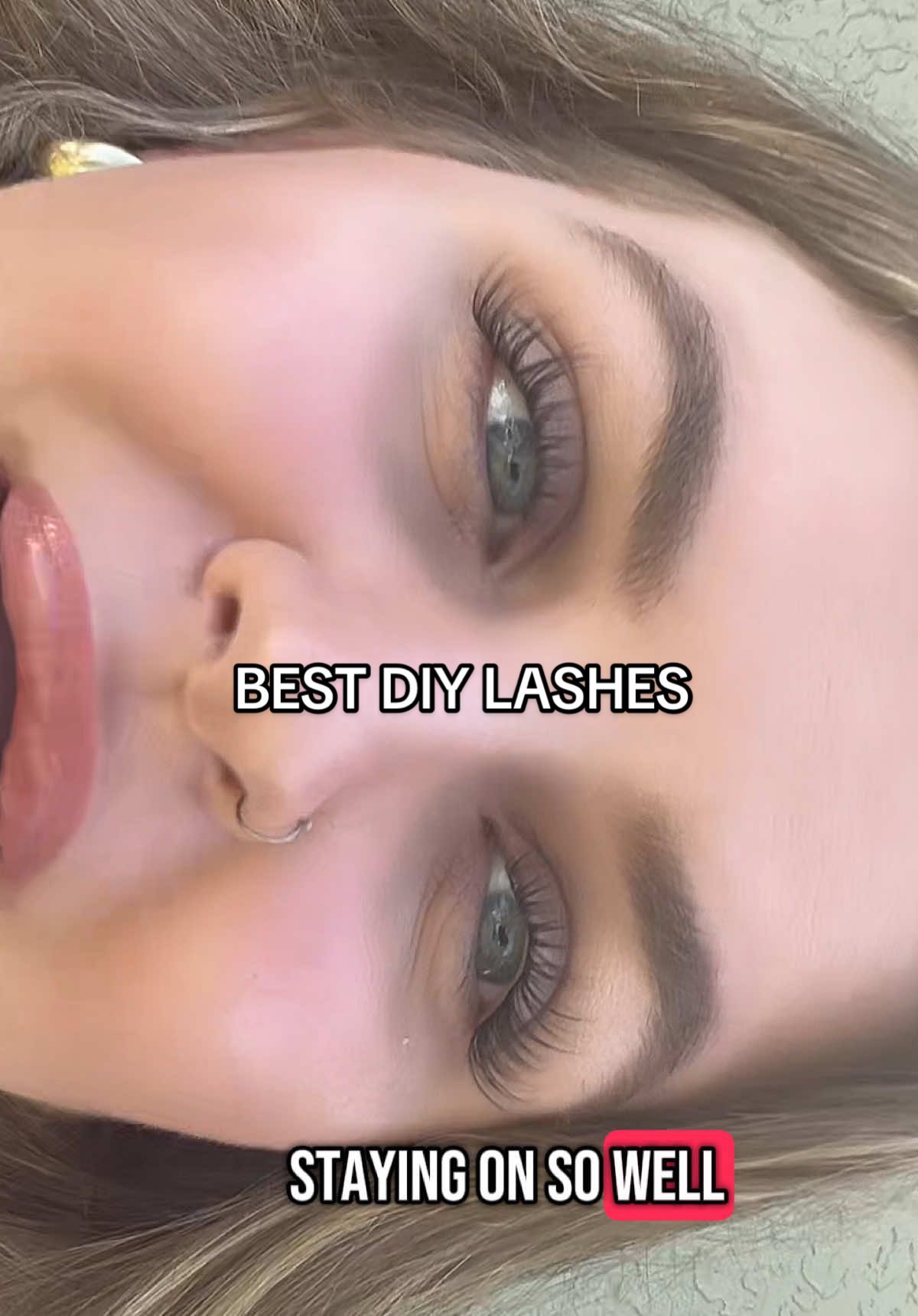 A post by @xosaraahxo on TikTok caption: Only lashes I’ll ever wear! 12/10 #fyp #lashes #lashclusters #lashextensions #lashgirlies #diylashes #ucoolmelashes 