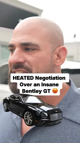 A post by @georgejsaliba on TikTok caption: Closing this Bentley GT deal didn't go well. #carauction #bentley #carvaluation #luxurycars #carnegotiation #fy #fyp 