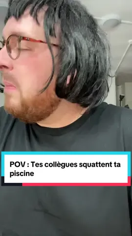 A post by @moguizoff on TikTok caption: POV : Tes collègues squattent ta piscine 