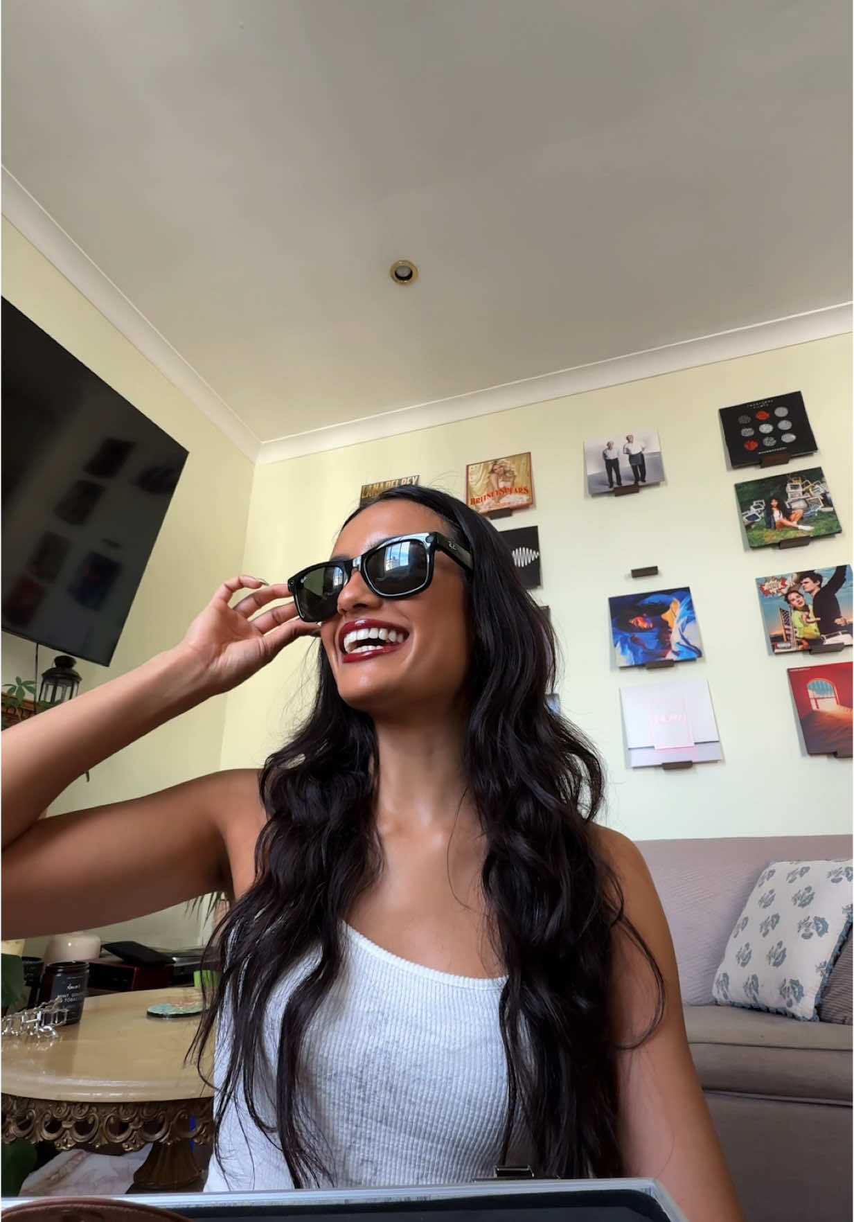 A post by @sabrinabahsoon on TikTok caption: POV your first night out this summer… to many more @raybanmeta #raybanmetapartner
