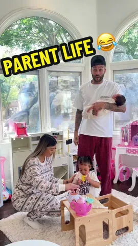 A post by @lianev on TikTok caption: Parent life 🤷‍♀️🤷‍♂️👧🏻👶🏻 #family #comedy #parentlife 