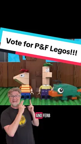 A post by @danpovenmire on TikTok caption: LET’S DO THIS!!! There’s also a #DoofenshmirtzEvilincorporated set so vote for that too!  #Legos #PhineasAndFerb #Doofenshmirtz #Disney