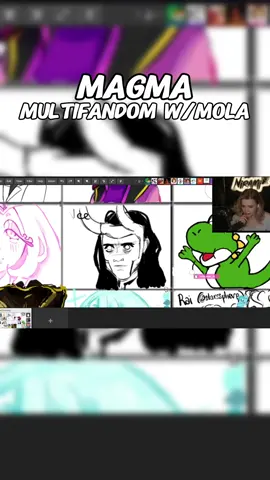 A post by @nirami1 on TikTok caption: Multi fandom magma w/ @msxmola #fyp #magma 