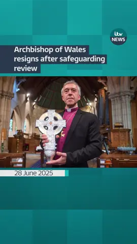 A post by @itvnews on TikTok caption: The Archbishop of Wales has resigned following a safeguarding review #itvnews