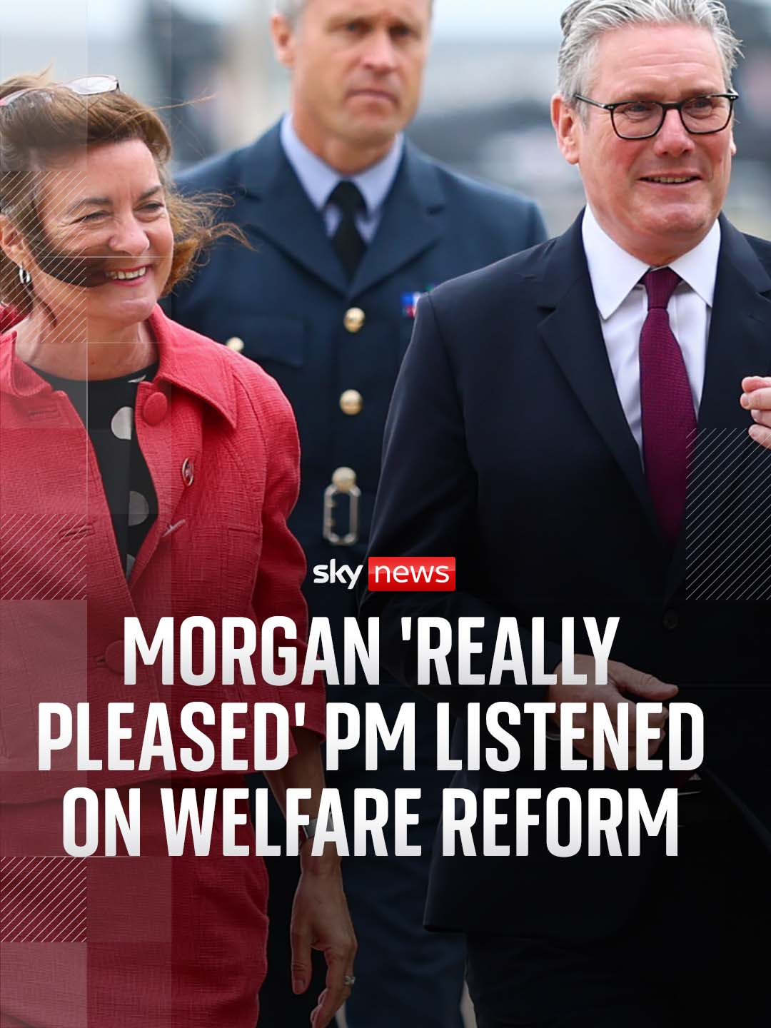 A post by @skynews on TikTok caption: Eluned Morgan said it was her duty as the #Labour leader in #Wales to speak out for the communities likely to be impacted by #welfarereform. #PoliticsUK