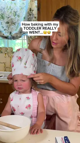 A post by @taylorrandsoph on TikTok caption: REALITY💀the sass is REAL! Love this girl #taylorandsoph #baking #toddler #momsoftiktok #funny #fail #tantrum 