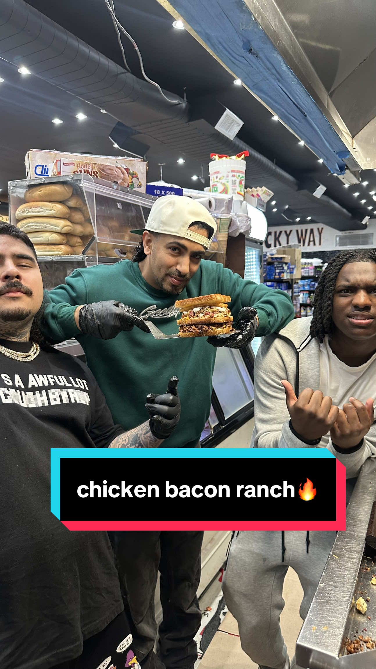 A post by @rah_money1 on TikTok caption: Chopped cheese with chicken bacon ranch THE OCKY WAY 🔥‼️ @THATmexicanOT @Buba100x__ #theockyway #ockyway #generalock #nevanevaneva 