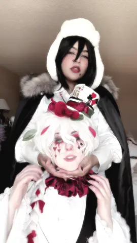 A post by @lilacbroccolib on TikTok caption: Happy Birthday to my wonderful soulmate 🩵 Nikolai: @Glitch  #bsd #bungoustraydogs #bsdcosplay #bungoustraydogscosplay #fyodordostoyevsky #fyodorcosplay #nikolaigogol #nikolaicosplay #fyolai #fyolaicosplay 