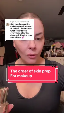 A post by @ericataylor2347 on TikTok caption: Replying to @Keri S the order of makeup skin prep - basically think thinnest to thickest and you are solid .#matureskinmakeup #skinprep #makeupprep #skincareroutine #skincare #skincaretips #DieBasicsderHautpflege #fyp 
