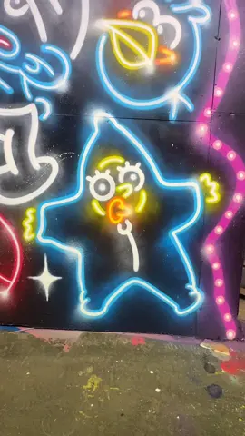 A post by @fatcapsprays on TikTok caption: Maggie looking tightly wrapped up! #Art #painting #streetart #thesimpsons 