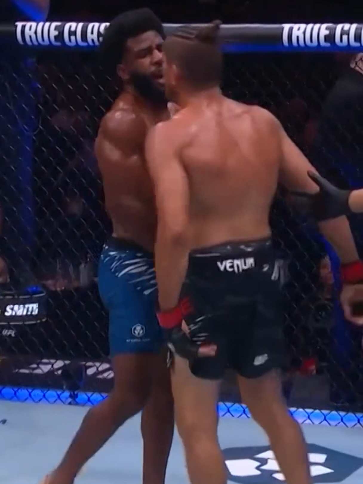 A post by @ufc on TikTok caption: Jacobe Smith keeps his undefeated streak alive 😮‍💨 #ufc #mma #jacobesmith