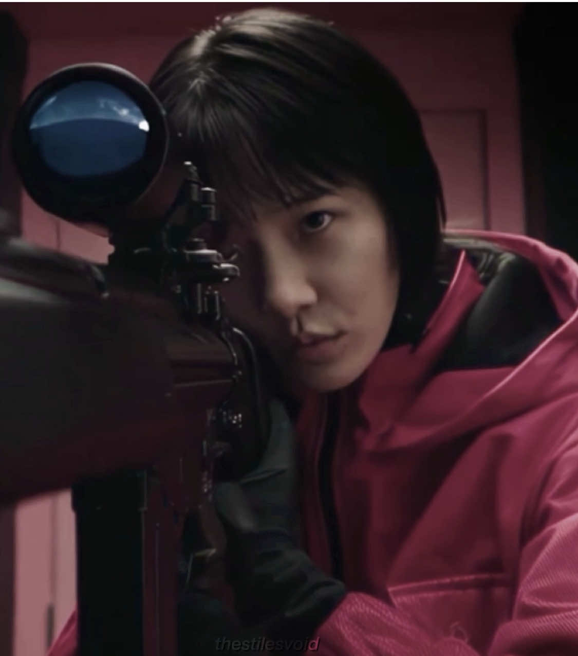 A post by @thestilesvoid on TikTok caption: carried s3 || i’m flopping so bad😔✌️ #kangnoeul #guard011 #parkgyuyoung #squidgame #fyp #edit #season3 #kdrama #xyzbca #thestilesvoid 