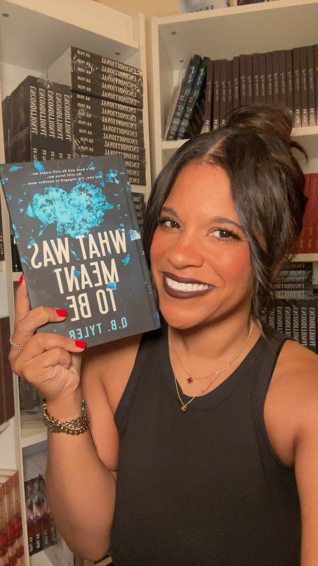 A post by @author.qbtyler on TikTok caption: The Nanny is Off Limits | Unconditional | Love Unexpected | What Was Meant to Be |  stay tuned for part two! 🌶️ #qbtyler #bookshelf #BookTok 