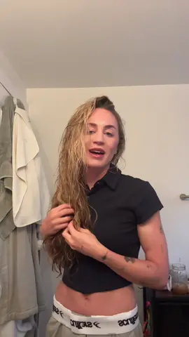 A post by @christinakirkman on TikTok caption: lazy curly hair girls unite 🥲