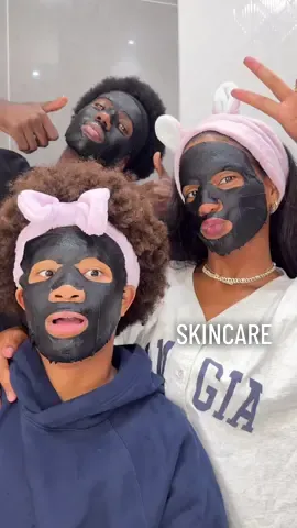A post by @monetmcmichael on TikTok caption: perks of having a glam big sister and her bestie 💅🏽 skins boutta be eternally glowing OKAYYYY. yo moss’ laugh is the best 😂 #skincare #fortnite 